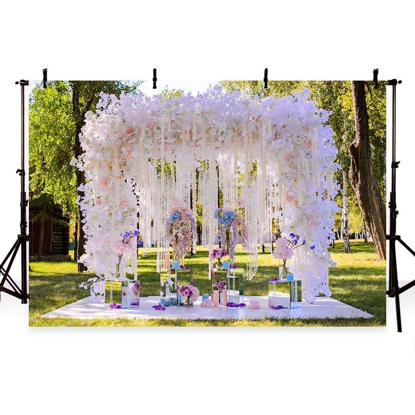 Beautiful White Flowers Backdrop for Wedding Ceremony Baby show Photography