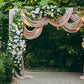 Beautiful Flowers Green Leaves Door Backdrop for Wedding Ceremony Photography