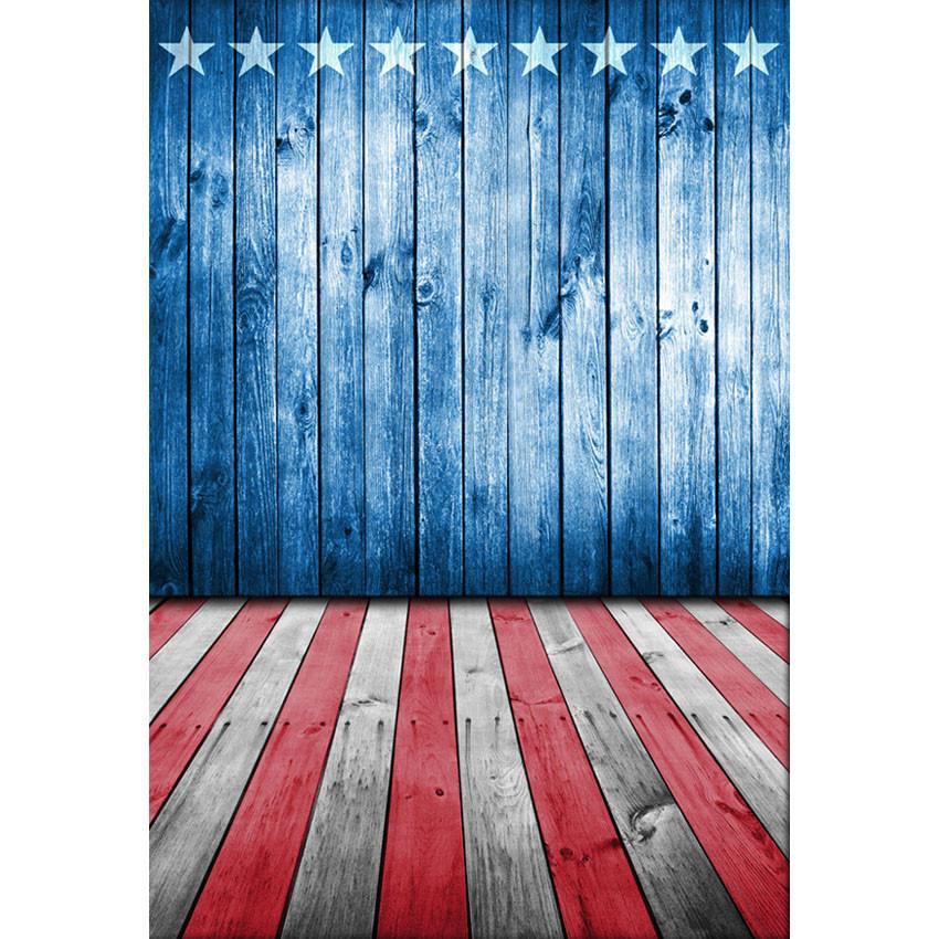 Blue Wood Backdrop America Flag Theme Photography Background