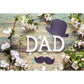 Father's Day Backdrop Wood Floor Flower Decoration Photography Background