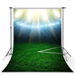 Green Grassland Bright Lights Backdrop Football Field Photography Background