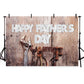 Happy Father' Day Backdrop Antique Wood Wall Photography Background