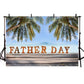 Products Happy Father's Day Backdrop Coconut Tree Seaside Photography Background