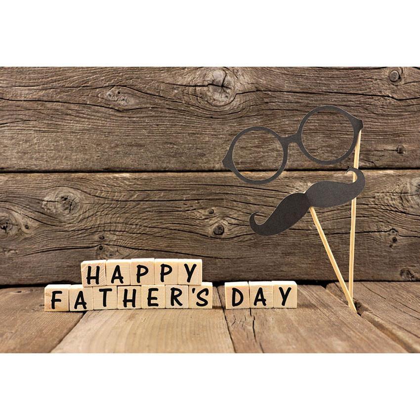 Happy Father's Day Backdrop Antique Wood Floor Photography Background