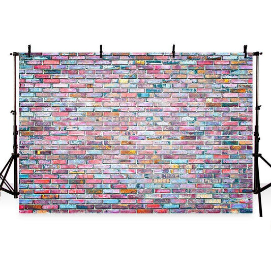 Colorful Graffiti Brick Wall Backdrop Party Decoration Photography Background