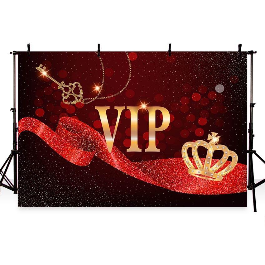 Golden Glitter VIP Hollywood Backdrops Red Lace Photography Background