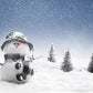 Winter Snowman Snow Glitter Pine Tree Backdrops for Photography