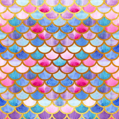 Mermaid Scales Glare Photography Backdrop Decor Girl Show Photography Background