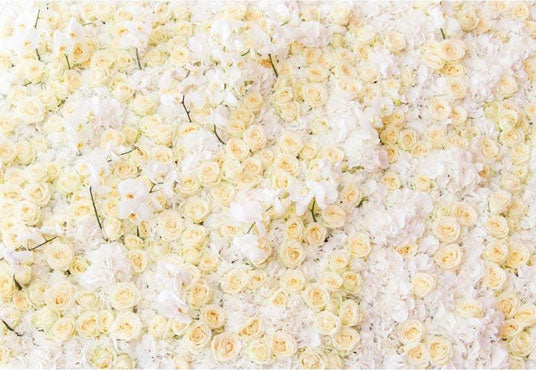 White Yellow Flower Wall Backdrop for Wedding Party Photography