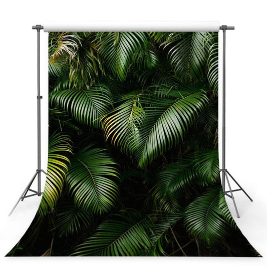 Green Tropical  Leaves Wall Backdrop for Studio Photography Background
