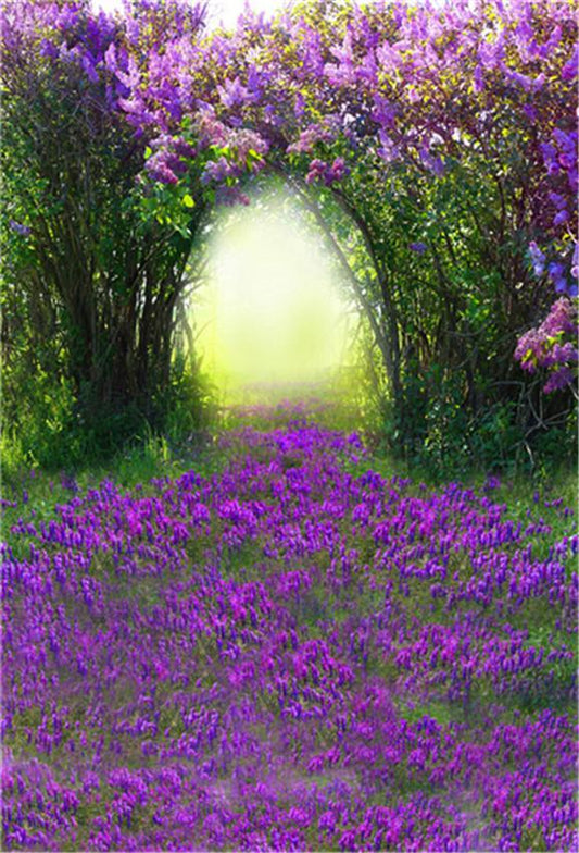 Purple Floral Wedding Nature Spring Photo Backdrops