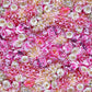 Pink And White Flowers Make Wall For Happy Event Backdrop Photography