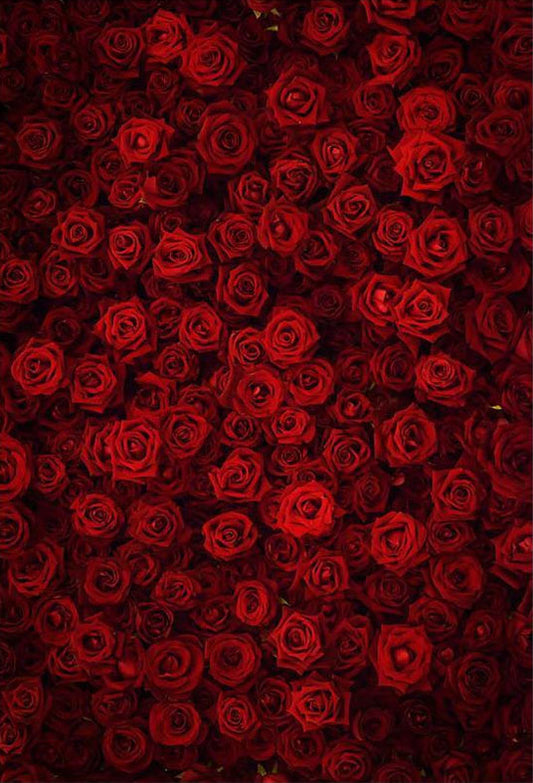 Red Rose Wall For Wedding Backdrop Photography