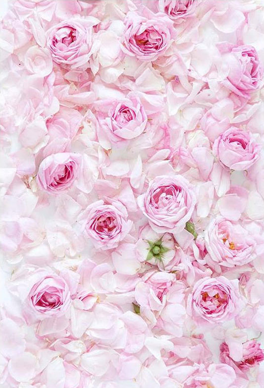 Pink Flowers Wall For Wedding Photography Backdrop