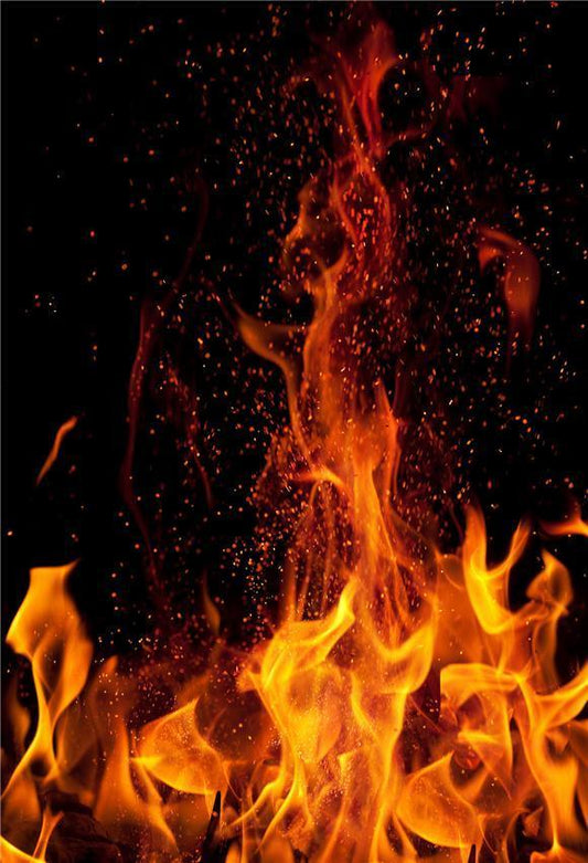 Halloween Magic Fire Black Photo Backdrops