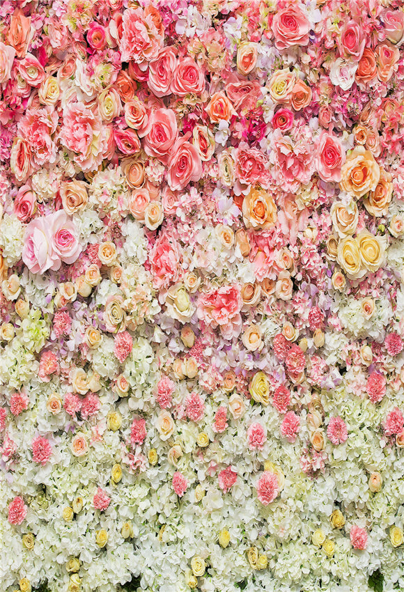 Pink Rose Flower Wall Photo Backdrop for Wedding