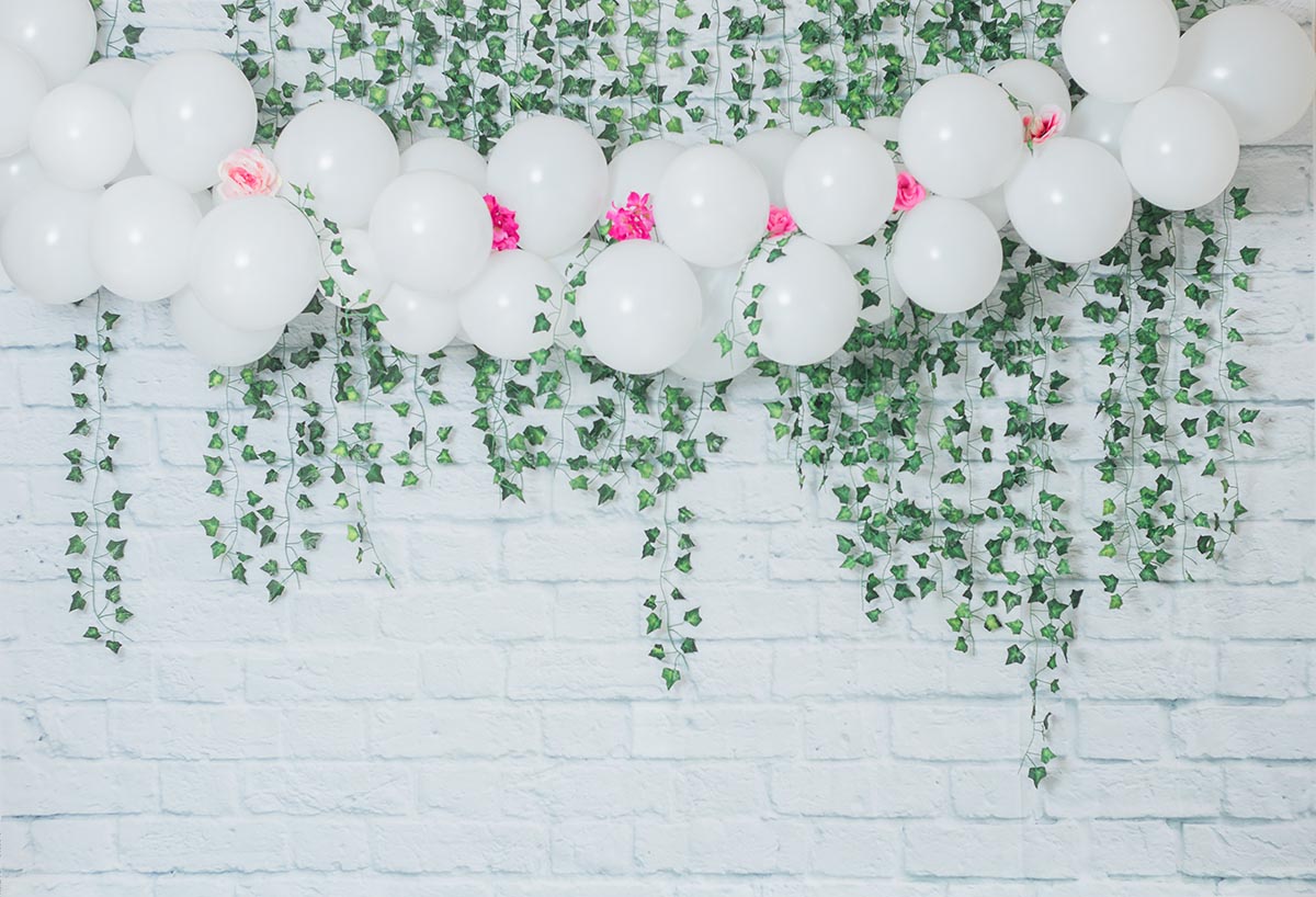 White Brick Wall Balloon  Baby Show for Beyond Creations