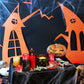 Happy Halloween Spider Web Pumpkin Photo Backdrop for Party