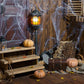 Wooden Magic Spider Web Halloween Backdrop
