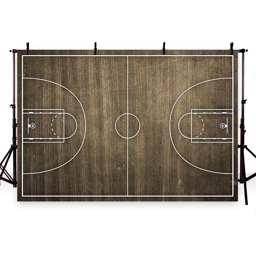 Wood Floor Backdrop Basketball Field Pattern Photography Background