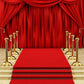 Red Carpet Gorgeous Palace Photography Backdrops Red Carpet Lighting Stage Background