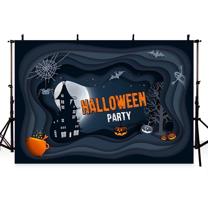 Dark Castle Backdrop Happy Halloween Party Photography Background