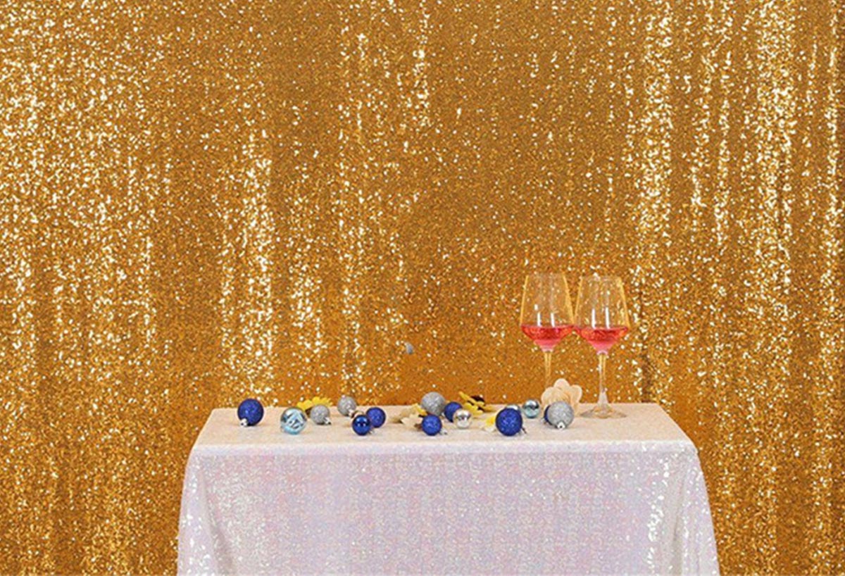 Gold Sequins Fabric Photography Backdrop for Party
