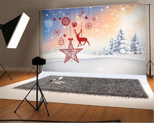 Winter Snow Backdrops Christmas Photos