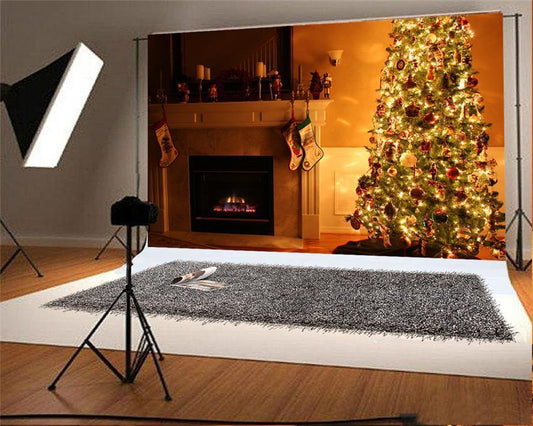 Bright Christmas Tree Photo Backdrops for Picture