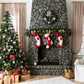 Stone Fireplace Christmas Photography Backdrops