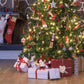 Bright Christmas Tree Backdrop Wood Floor Backdrops