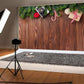 Brown Wood Wall Christmas Photo Studio Backdrop