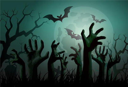 Cemetery Halloween Photo Studio Backdrops
