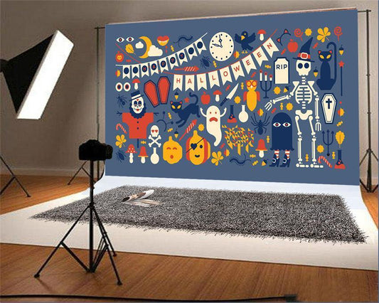 Happy Halloween Backdrop for Photography Cartoon Photo Background