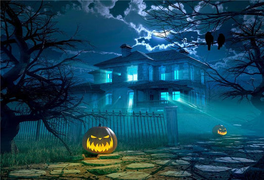 Halloween of Night Castle Branches Photo Backdrop
