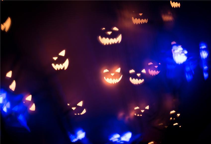 Pumpkin Light Halloween Photo Backdrops