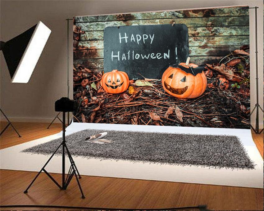 Happy Halloween Wooden Photography Prop Backdrop Fall Backdrop