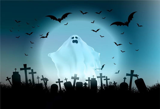 Ghost Bats Halloween Photography Backdrop