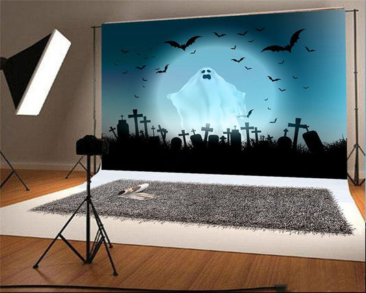 Ghost Bats Halloween Photography Backdrop