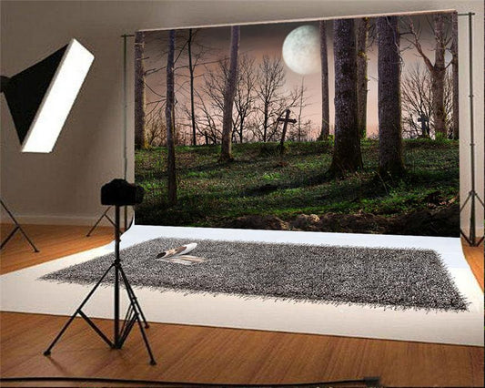 Halloween Bright Moon Backdrop for Photography Prop