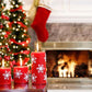 Christmas Backdrop Fireplace Candle Photography Prop