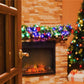 Christmas Brick Fireplace Backdrops