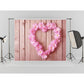 Love Heart On Wood Floor Backdrop For Mother 's Day Photography