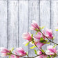 Spring Pink Flowers Grey Wood Floor Backdrop For Photography