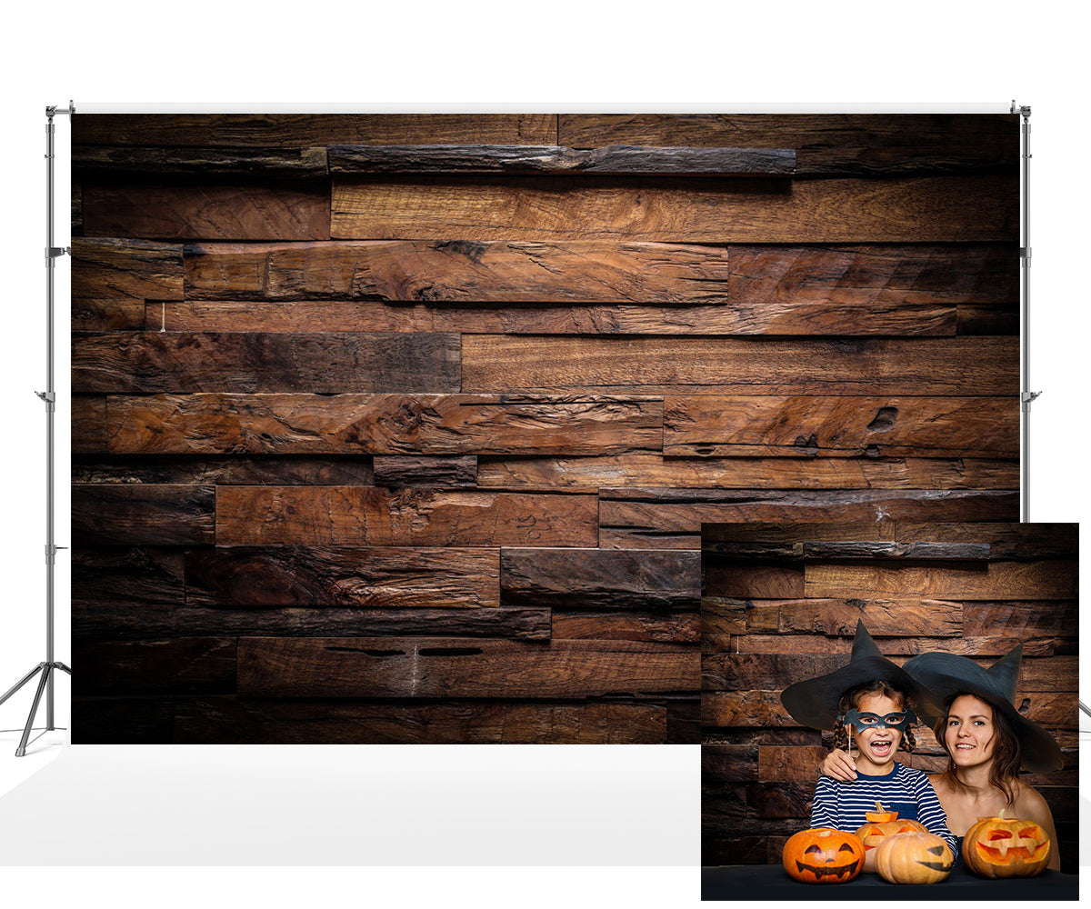 Dark Brown Wooden Backdrop Seamless for Party