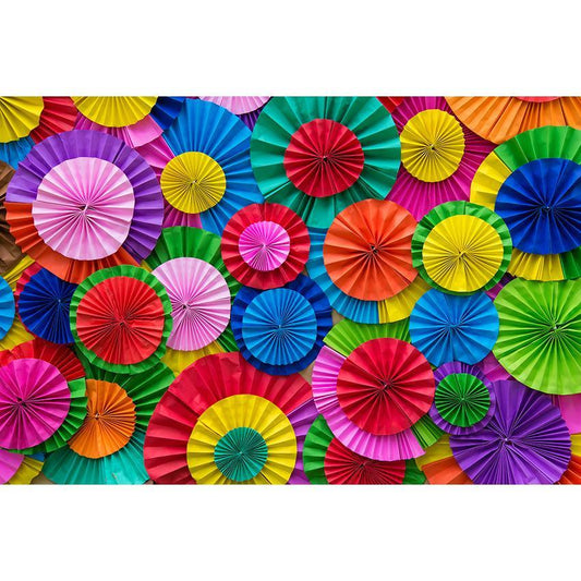 Printed Colorful Pinwheel Backdrop For Celebrate Mother's Day Photography