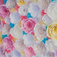 Printed Colorful Flower Backdrop For Celebrate Mother's Day Photography