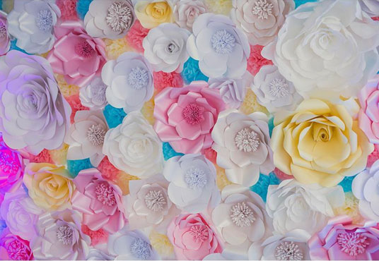 Printed Colorful Flower Backdrop For Celebrate Mother's Day Photography