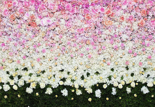 Printed Gradient Flower Wall Backdrop For Photography Background