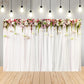Beige Curtain Birthday Photo Booth Prop Backdrop for Bridal Shower Wedding Photography